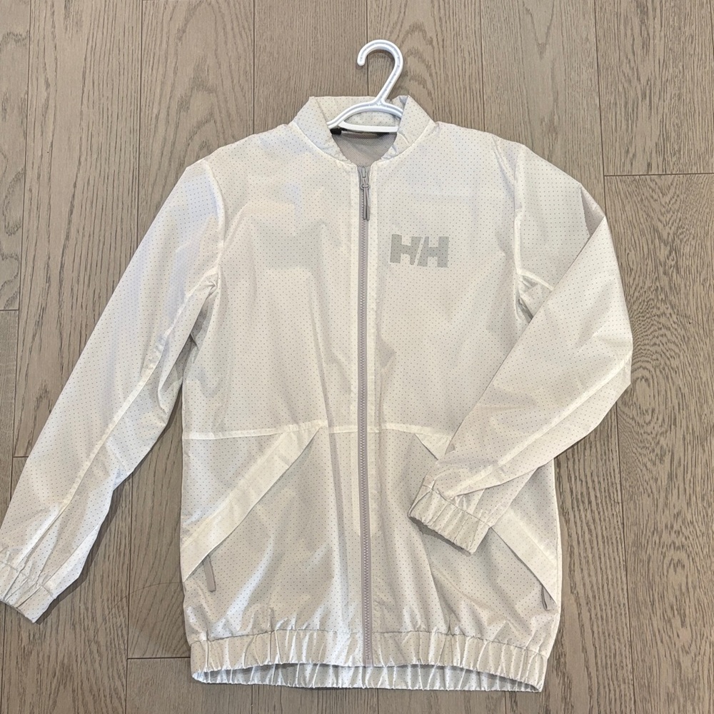 Helly Hansen White and Grey Windbreaker
